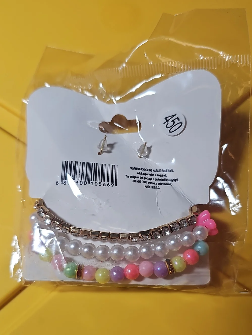 Nwt labubu inspired kids braclet and earrings